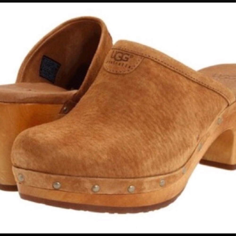 UGG Abbie Clogs Chestnut Suede NIB 5